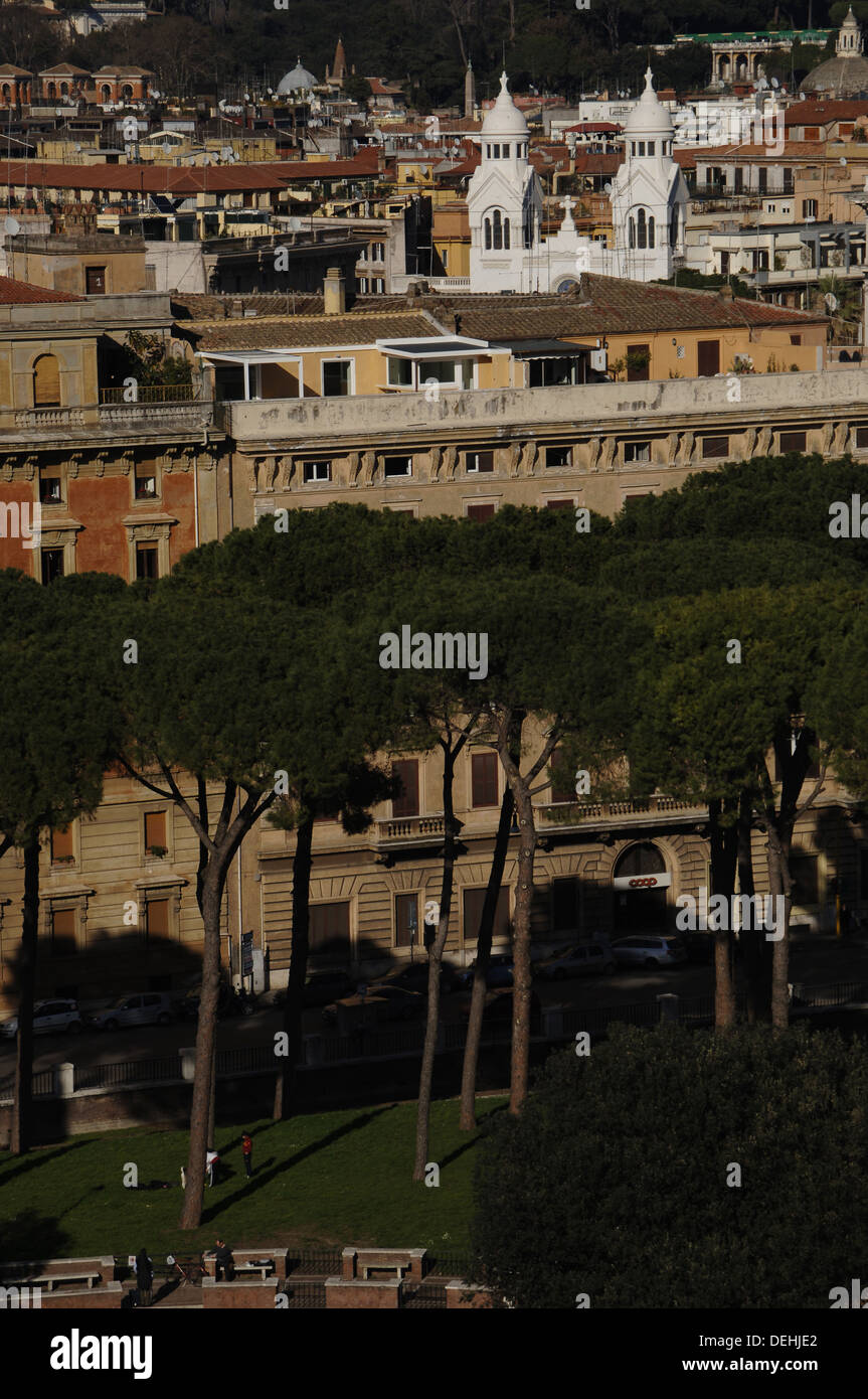 L'Italie. Rome. Panorama de la ville de Castel Sant'Angelo. Banque D'Images