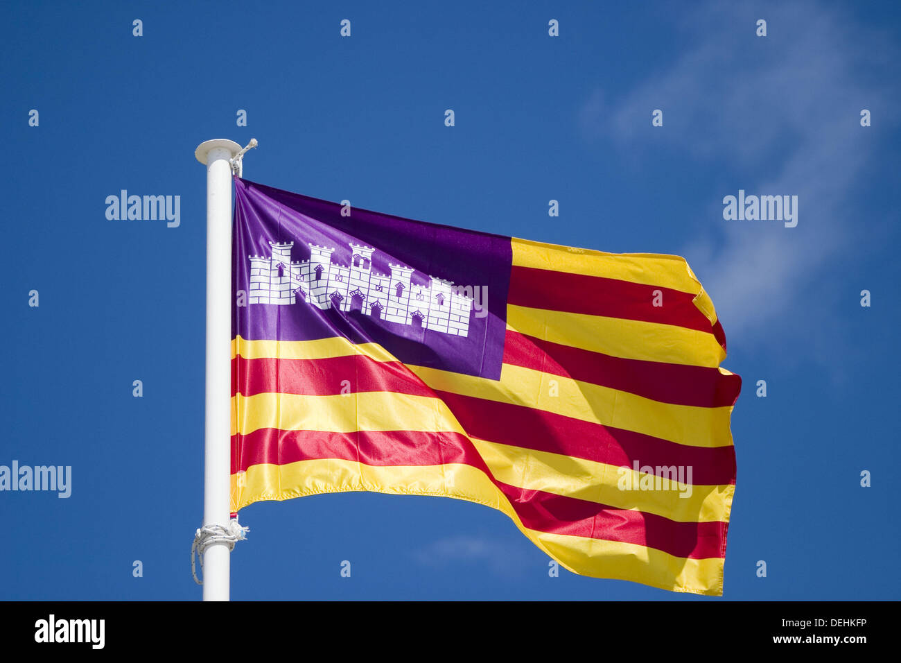Drapeau Officiel Des Iles Baleares Espagne Photo Stock Alamy