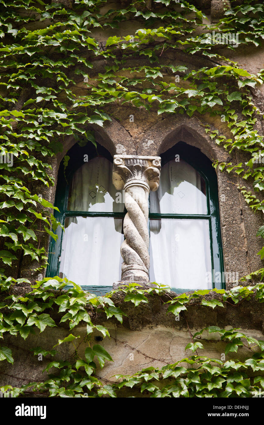 Des murs couverts de lierre dans Villa Cimbrone, Ravello, Côte d'Amalfi, Salerne, Campanie, Italie Banque D'Images