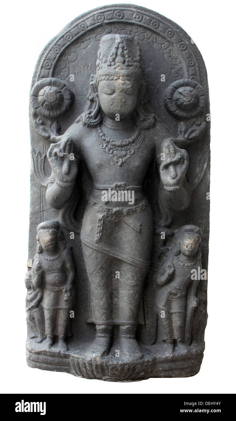 Surya, à partir de 9e siècle trouvés dans Bihar maintenant exposés dans le musée indien de Calcutta, le Nov 24, 2012 Banque D'Images