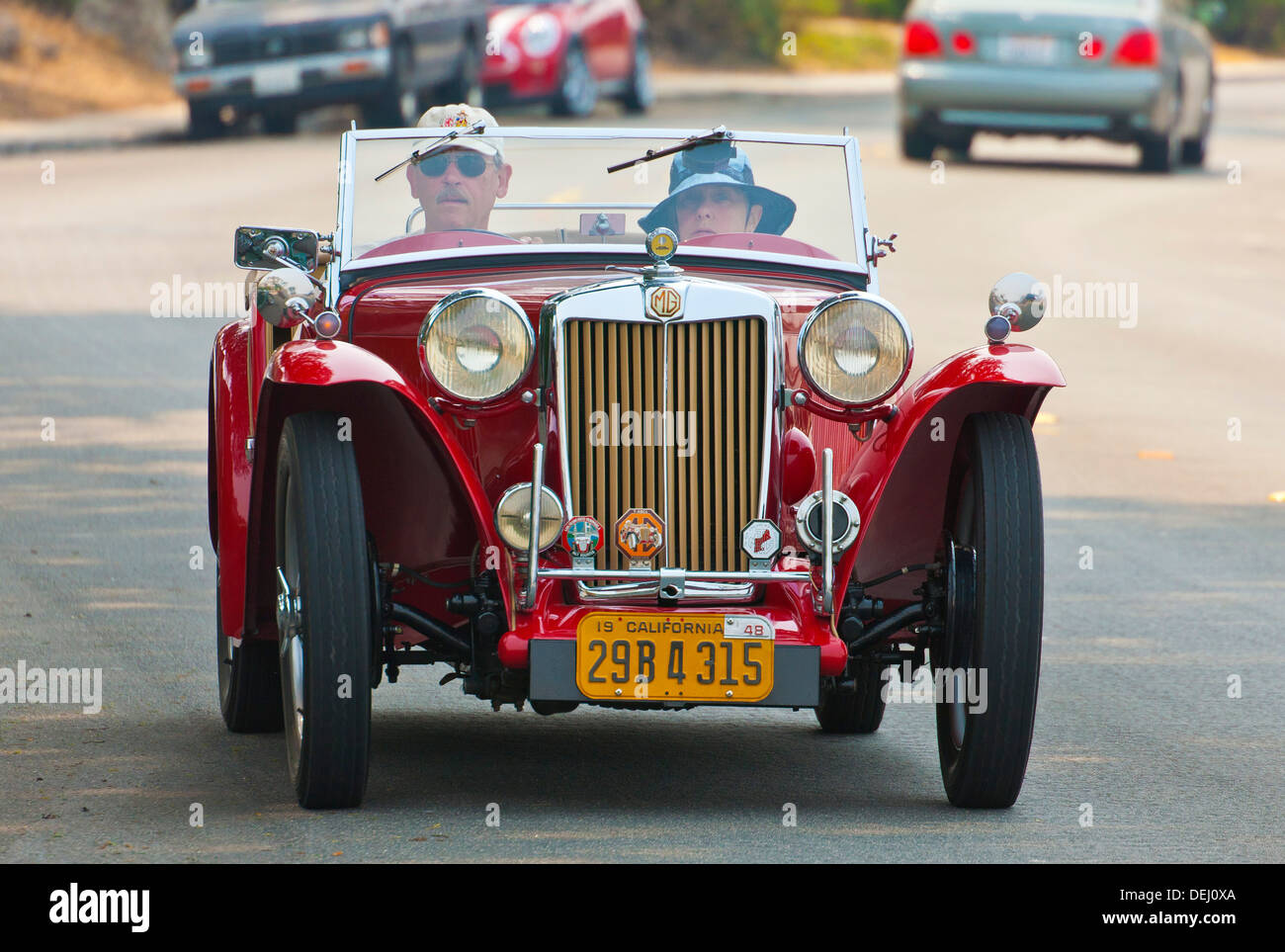 Voiture de sport MG vintage restauré à des passionnés de se réunir à Monterey, Californie, USA. JMH5627 Banque D'Images