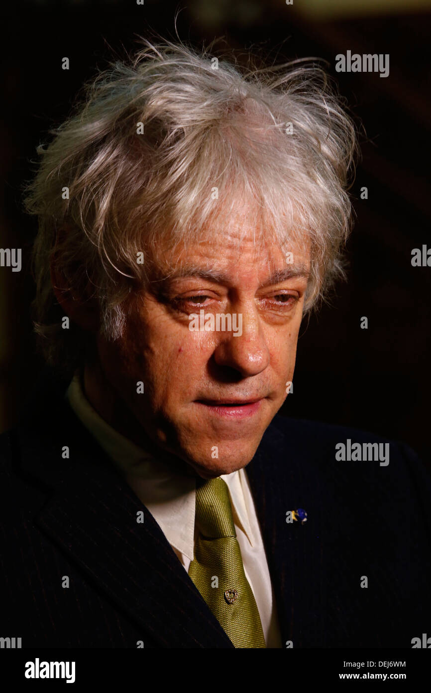 Musicien irlandais Sir Bob Geldof assiste à une cérémonie où il a reçu la liberté de la ville de Londres à la Guildhal Banque D'Images