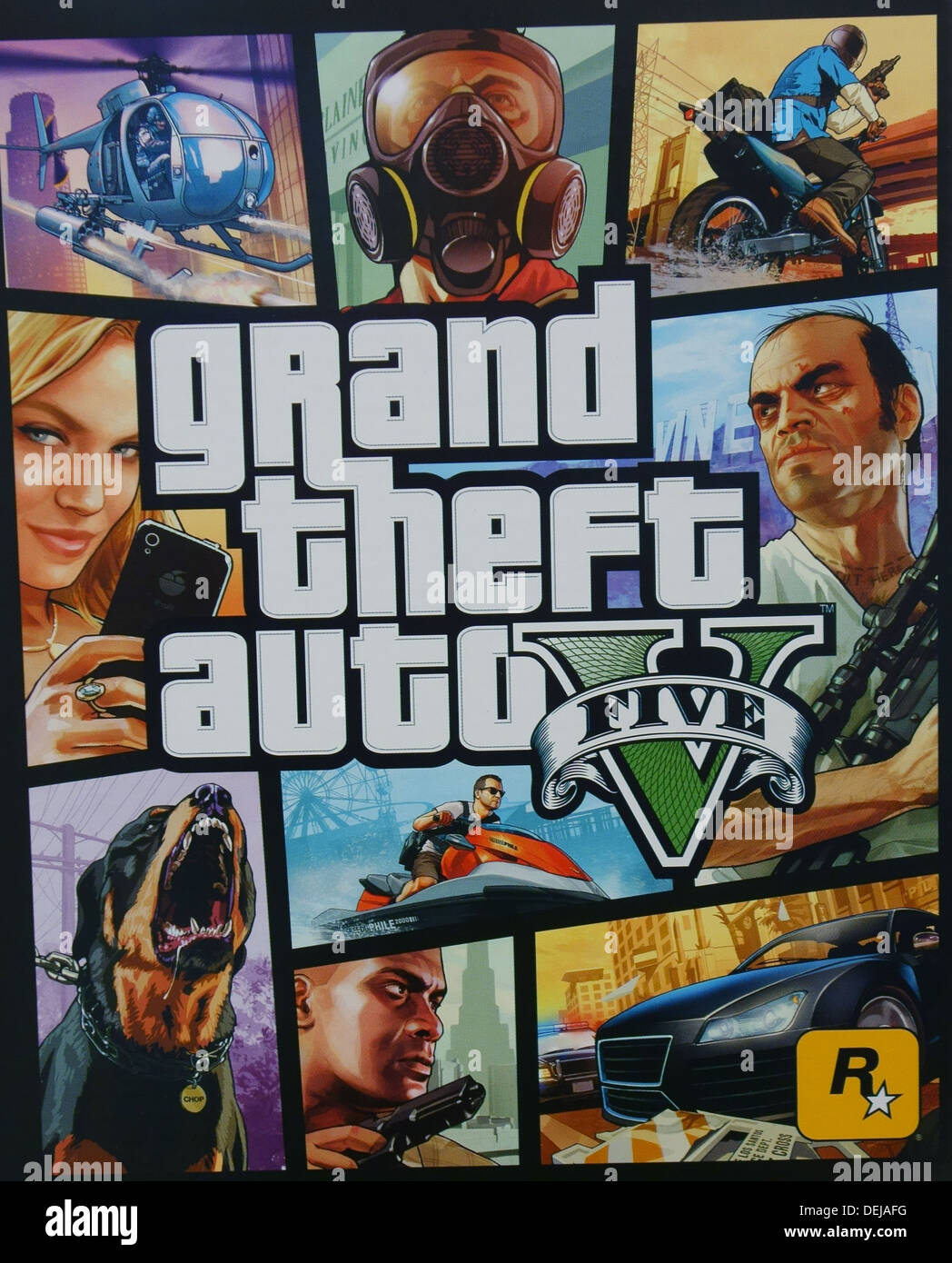 Grand Theft Auto V jeu informatique point de vente de matériel promotionnel Banque D'Images