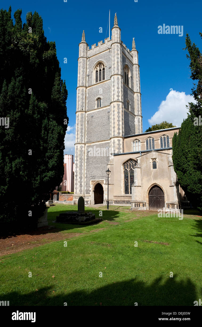 St Mary's Church tower, Dedham, Essex, Angleterre Banque D'Images