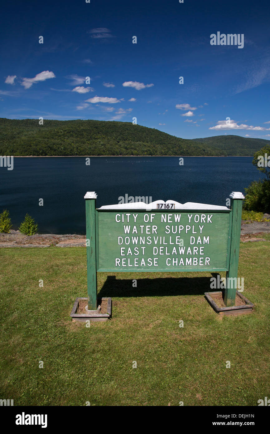 Réservoir d'eau de la ville de New York dans les montagnes Catskill Banque D'Images