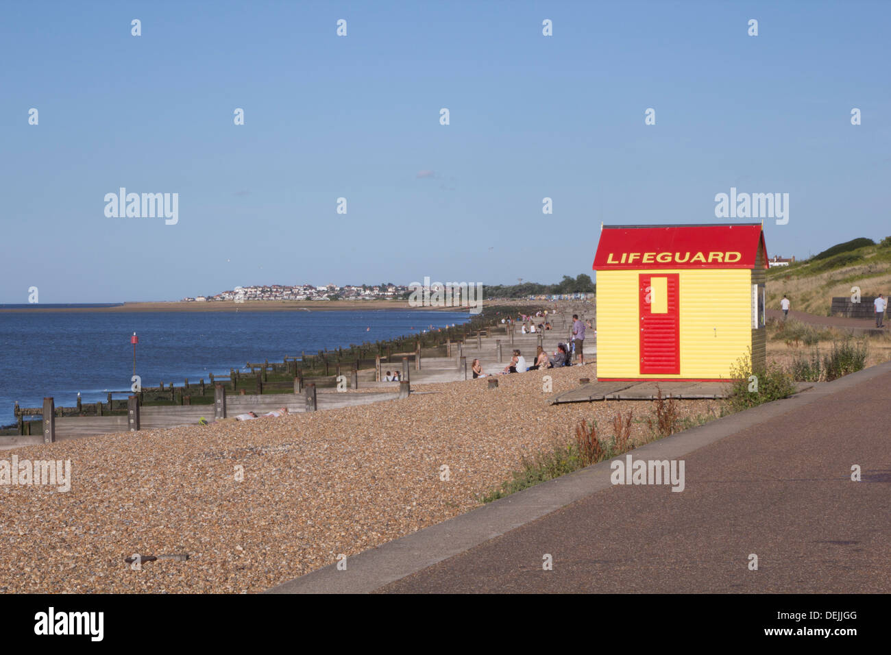 Life Guard Hut à Whitstable, Kent,uk Banque D'Images