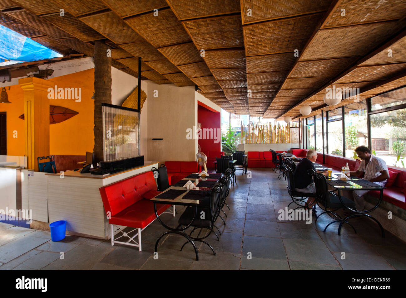 Restaurant à art gallery, Kerkar Art Gallery, Calangute, North Goa, Goa, Inde Banque D'Images