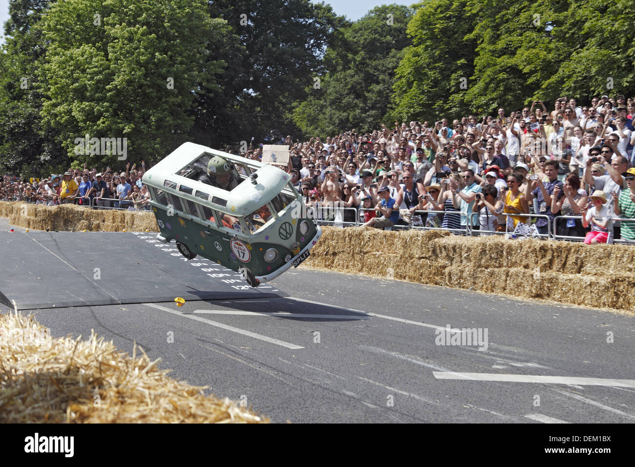 Red Bull Soapbox Race, tenue à Alexandra Palace dans l'été de 2013, à Londres, en Angleterre Banque D'Images