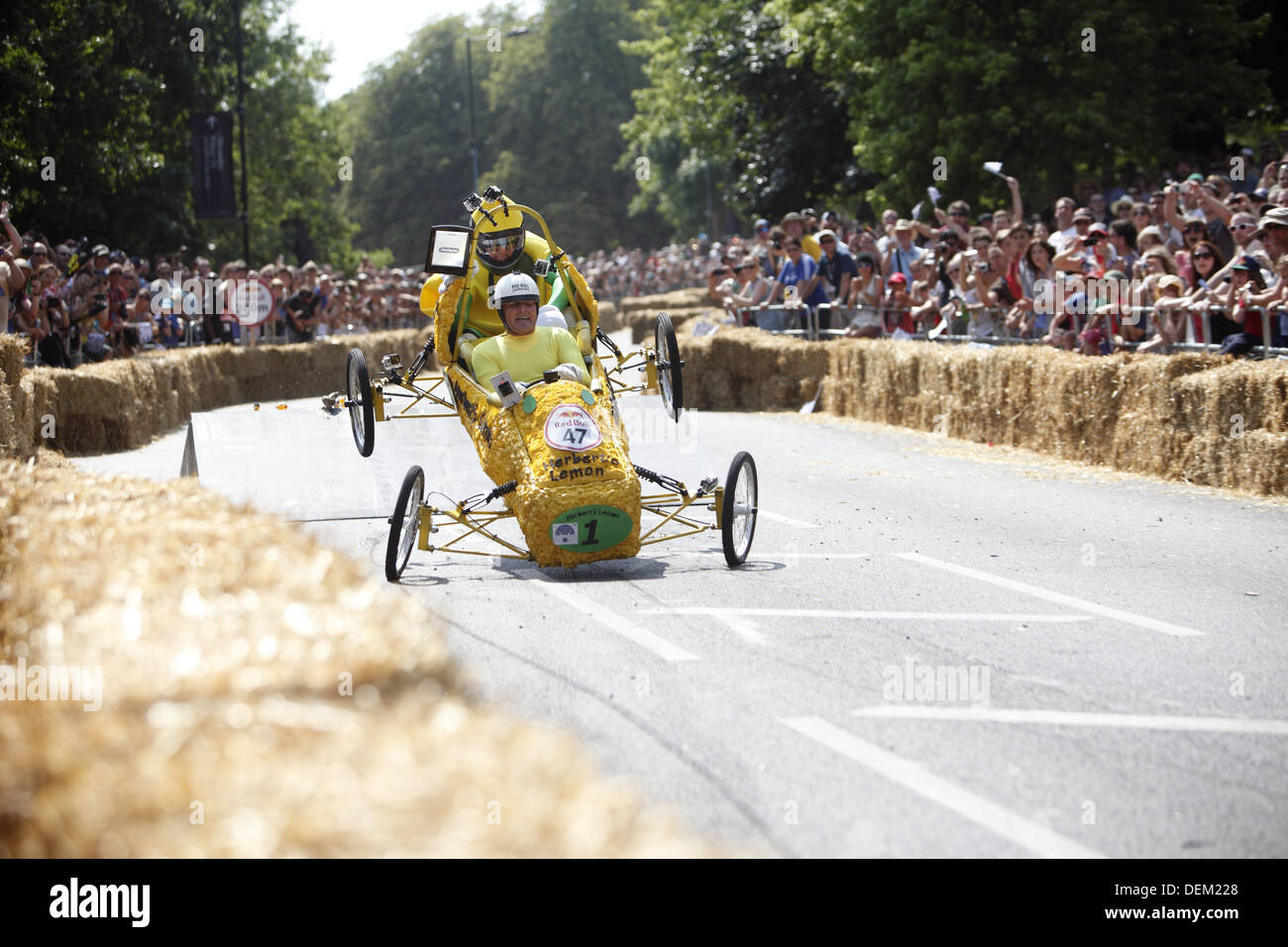 Red Bull Soapbox Race, tenue à Alexandra Palace dans l'été de 2013, à Londres, en Angleterre Banque D'Images