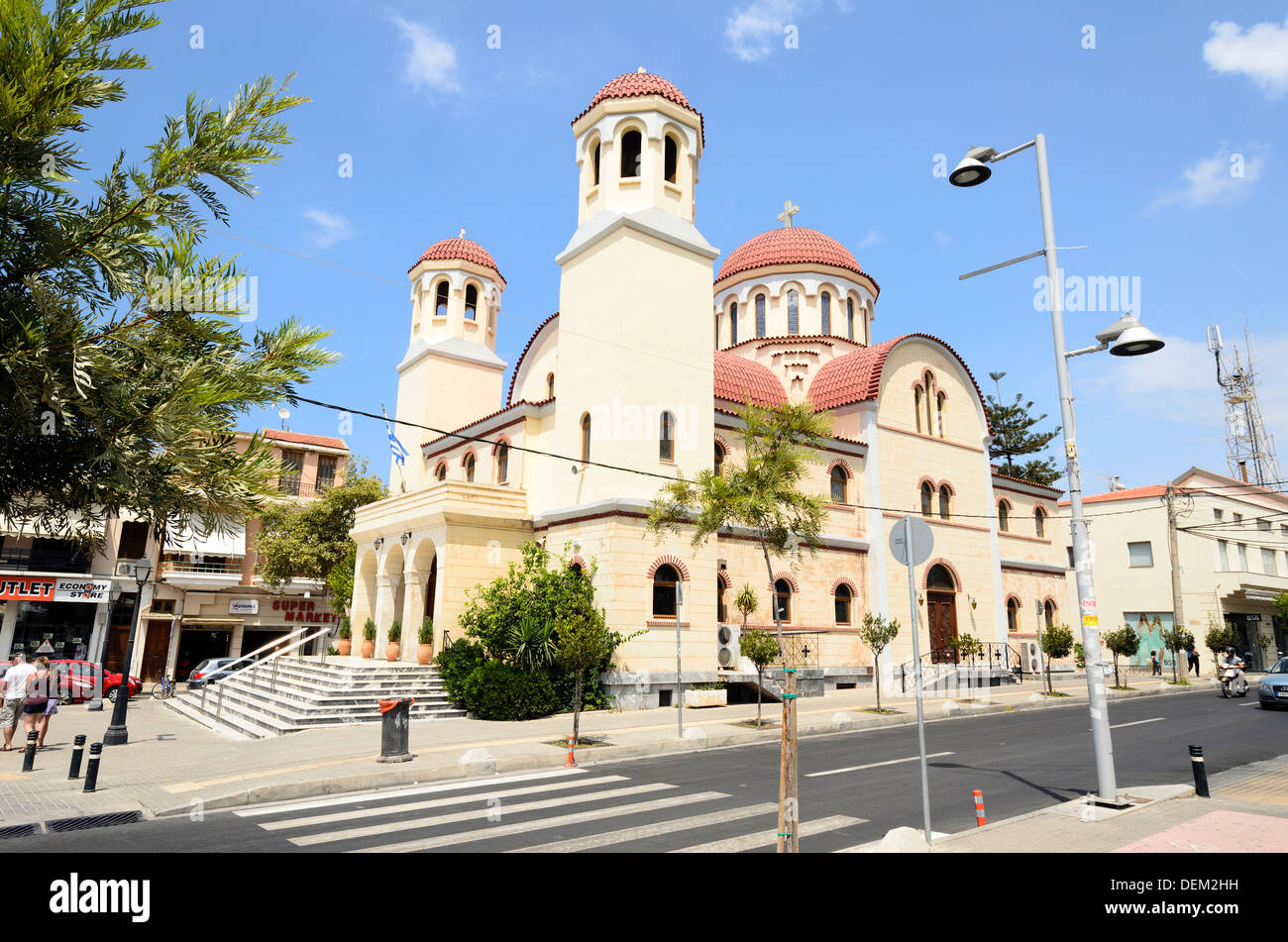 Église de Tessaron Martiron (quatre martyrs) à Rethymnon - Crète, Grèce Banque D'Images