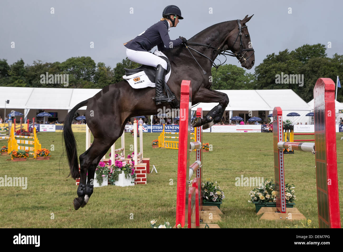 Emily King sur Brookleigh au Festival of British Eventing - Gatcombe Park 2013 Banque D'Images
