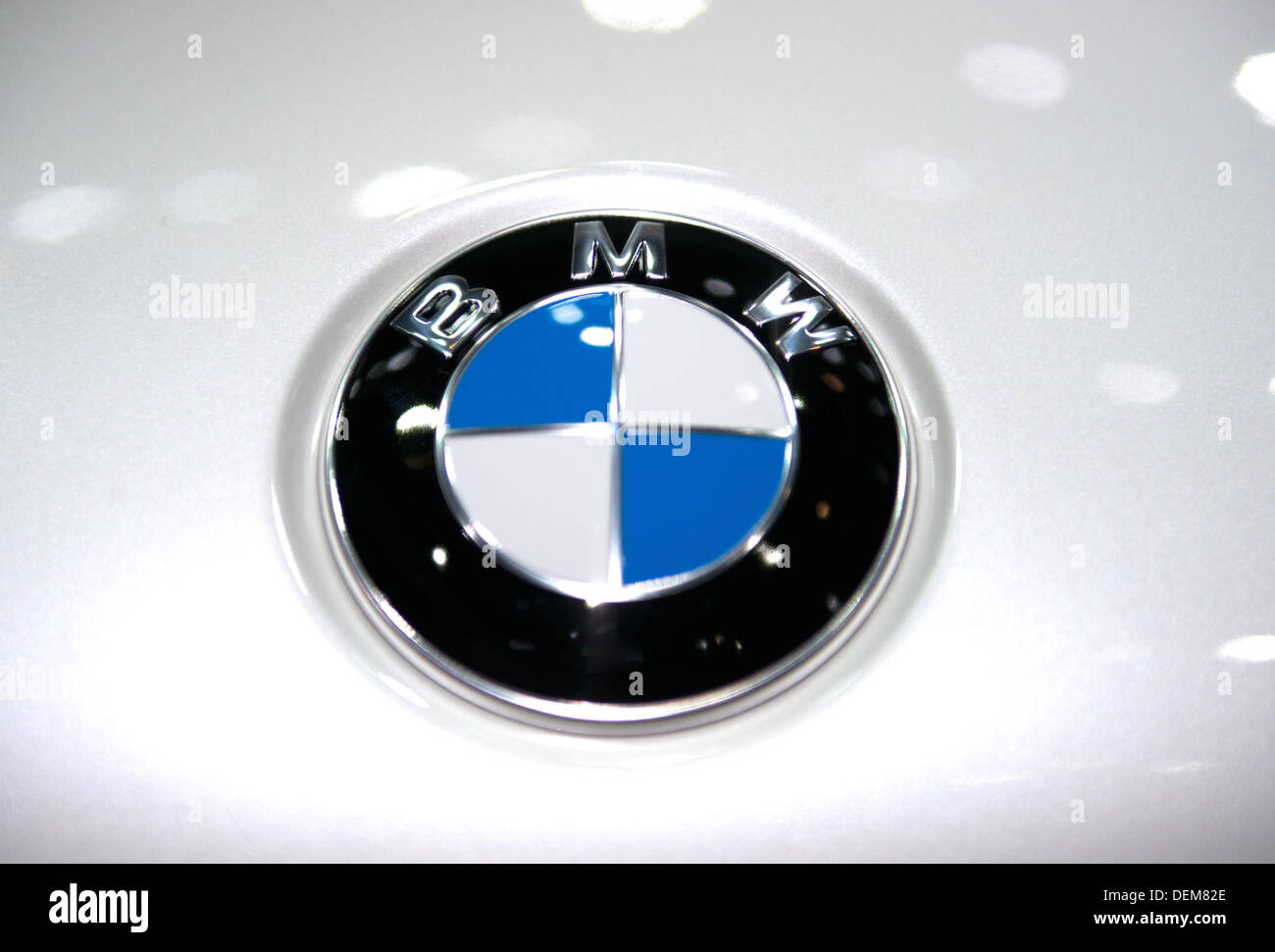 Francfort - 16 SEPTEMBRE : Logo sur la nouvelle BMW M1 à la 65ème IAA (Internationale Automobil Ausstellung) Banque D'Images
