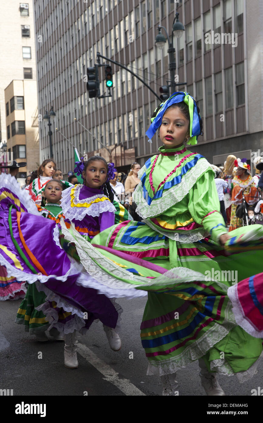 L'indépendance mexicaine Day Parade sur Madison Avenue, New York. Banque D'Images