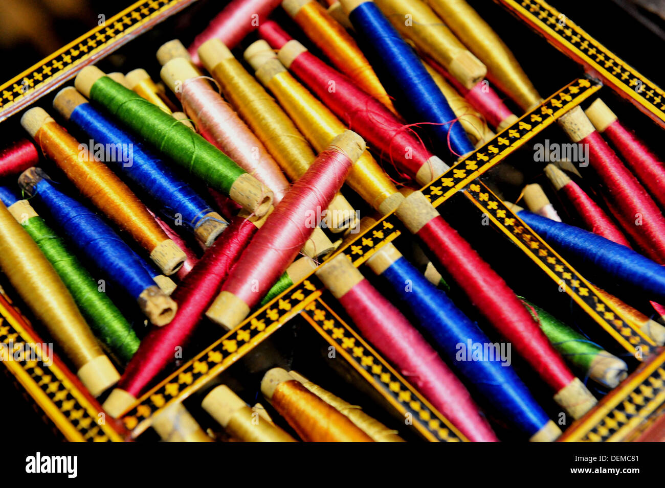 L'industrie de la soie en Thaïlande Banque D'Images