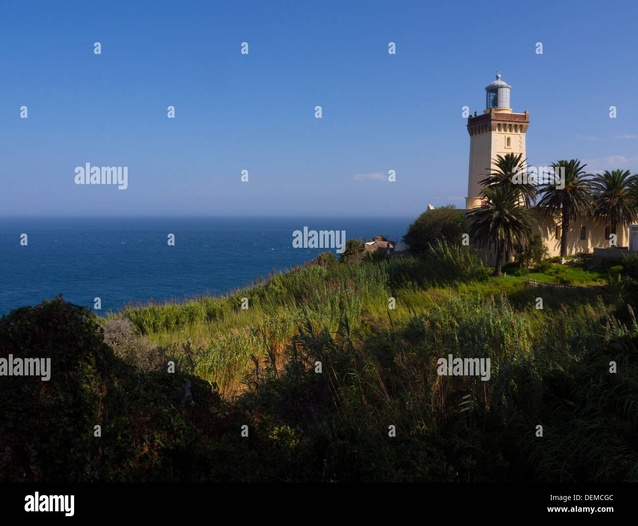 Phare du Cap Spartel, près de Tanger, Maroc Banque D'Images