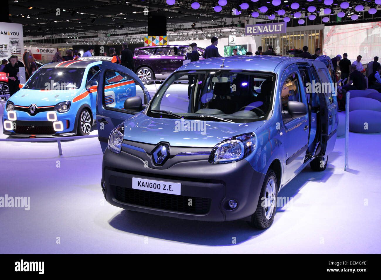 Voiture électrique Renault Kangoo Z.E à la 65ème IAA de Francfort, Allemagne Banque D'Images