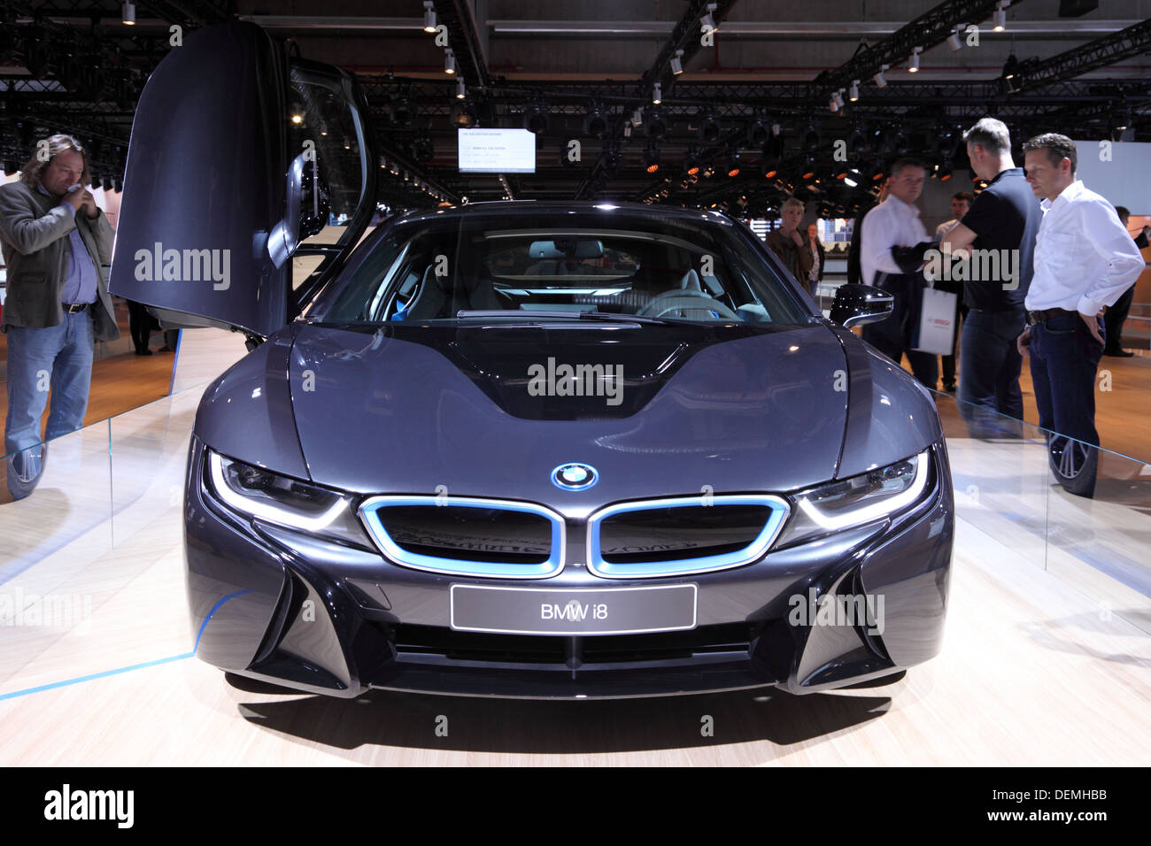 Voiture électrique BMW i8 à la 65ème IAA de Francfort, Allemagne Banque D'Images