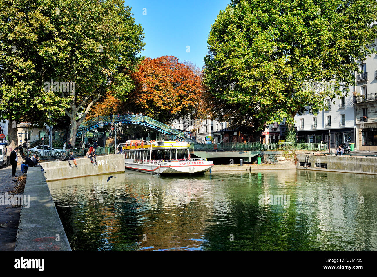 Canal Saint Martin Banque D'Images