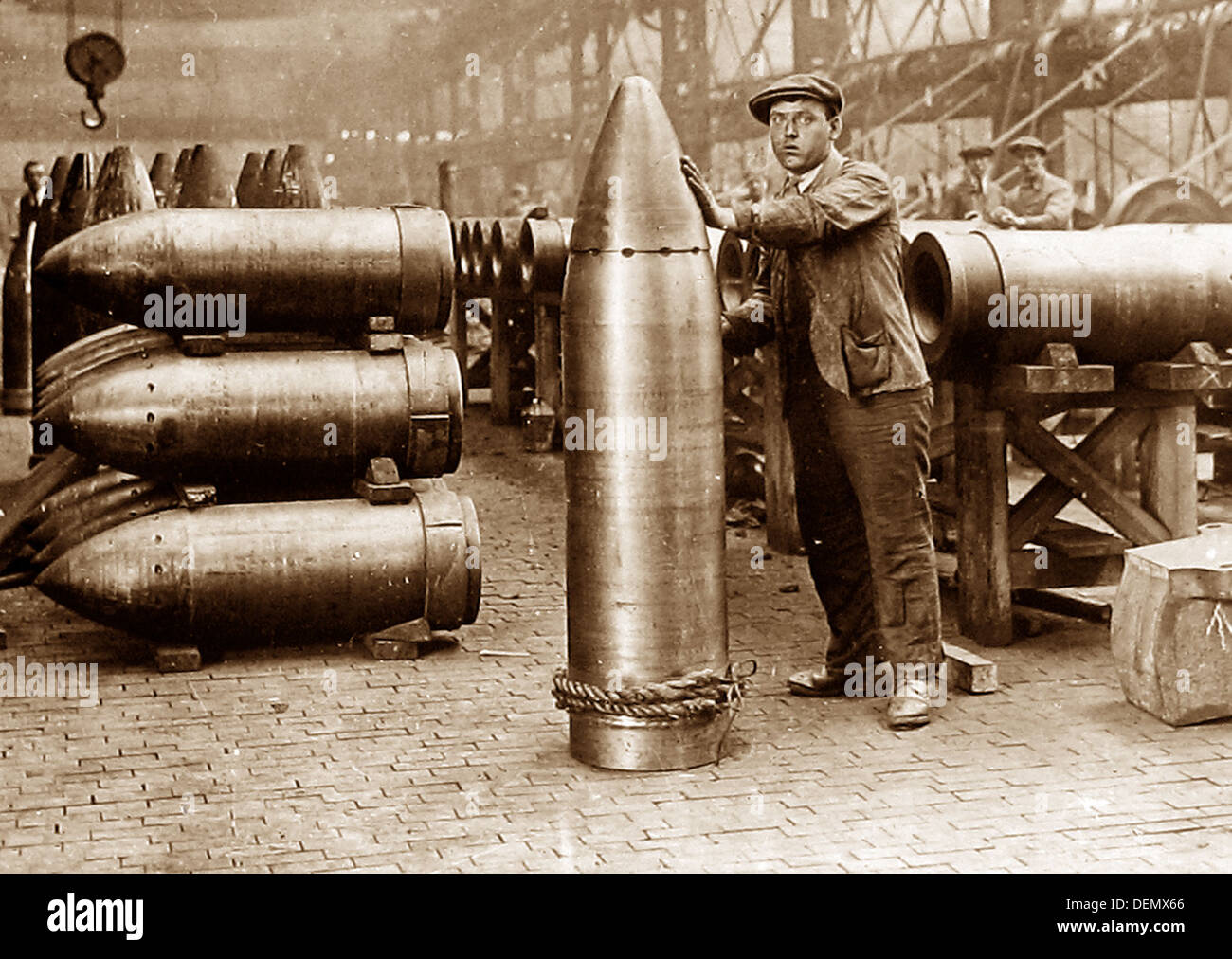 La fabrique de munitions pendant la WW1 Banque D'Images