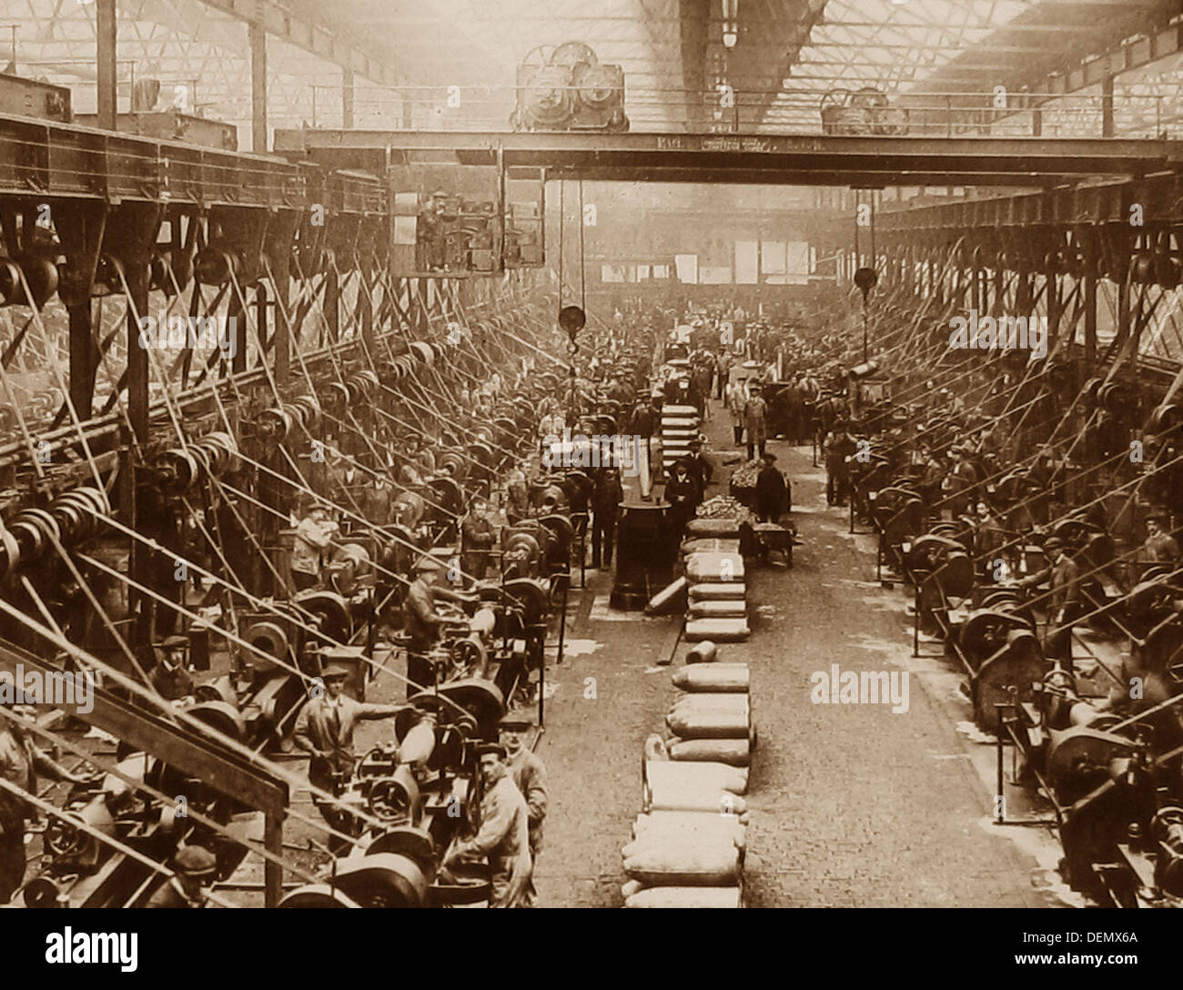 La fabrique de munitions pendant la WW1 Banque D'Images