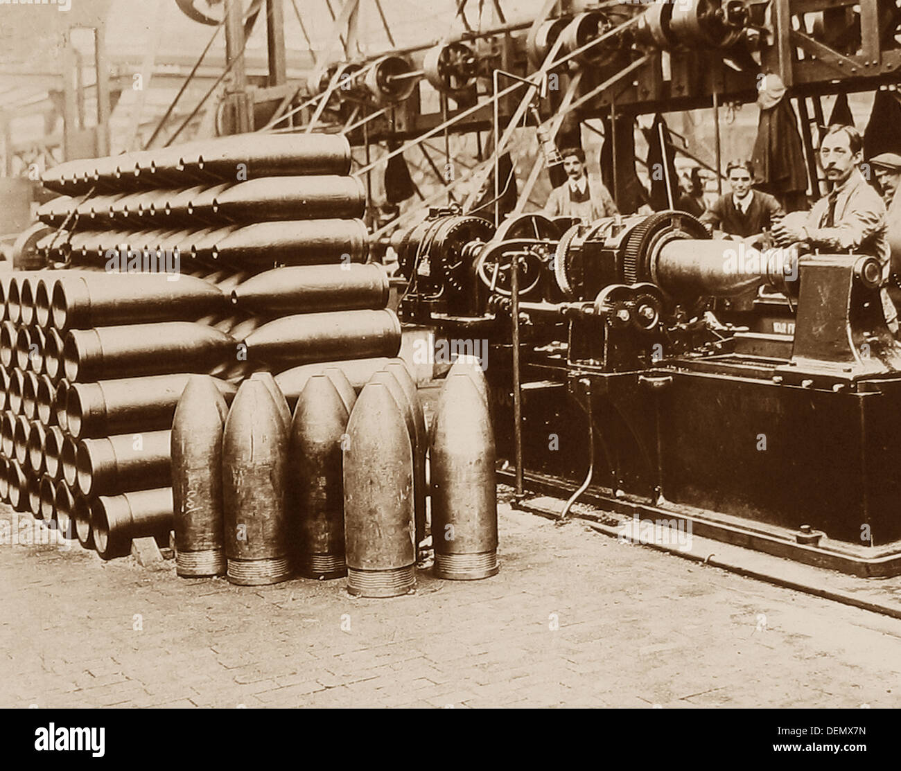 La fabrique de munitions pendant la WW1 Banque D'Images