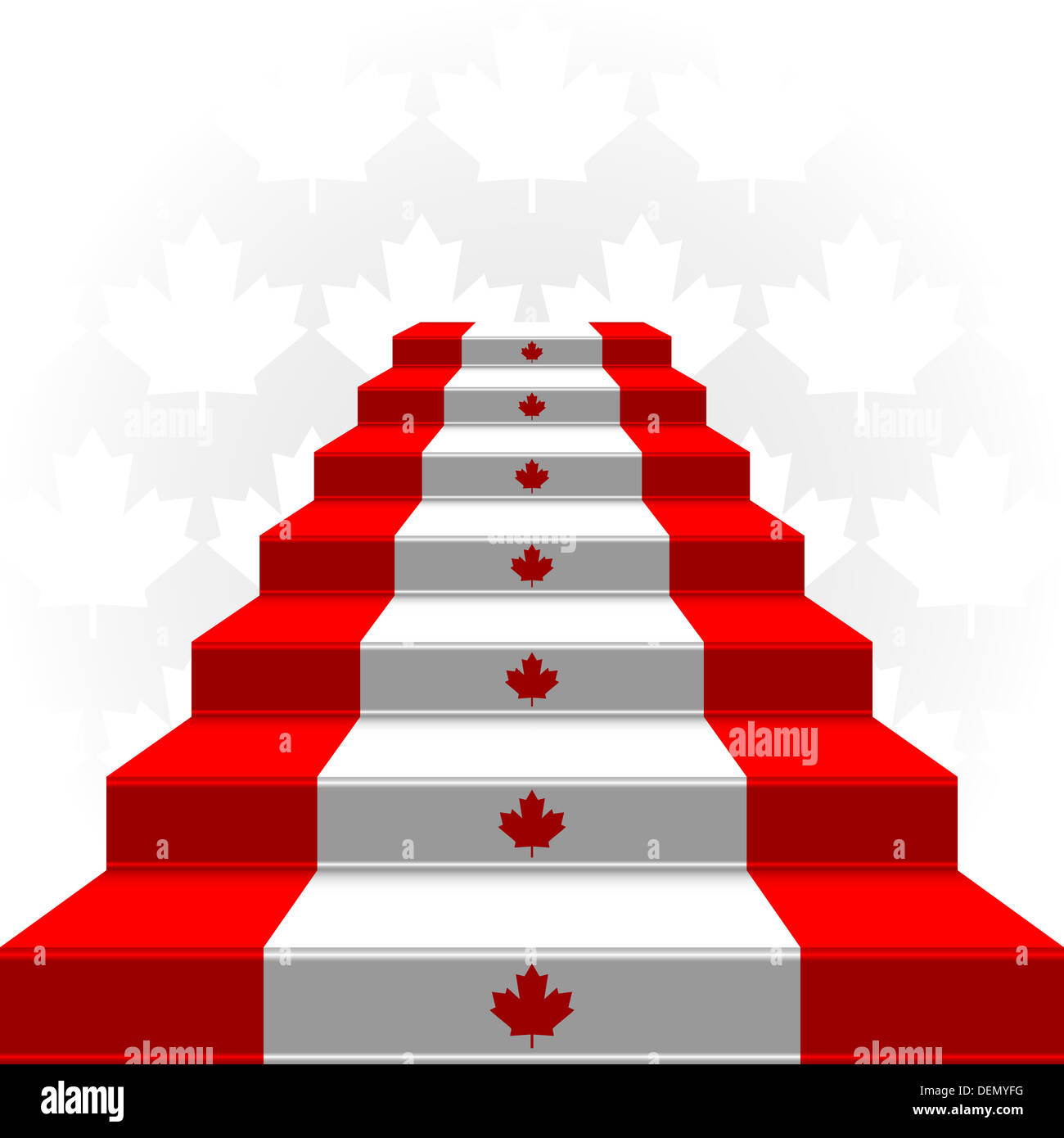 L'échelle stylisée. Drapeau du Canada Banque D'Images