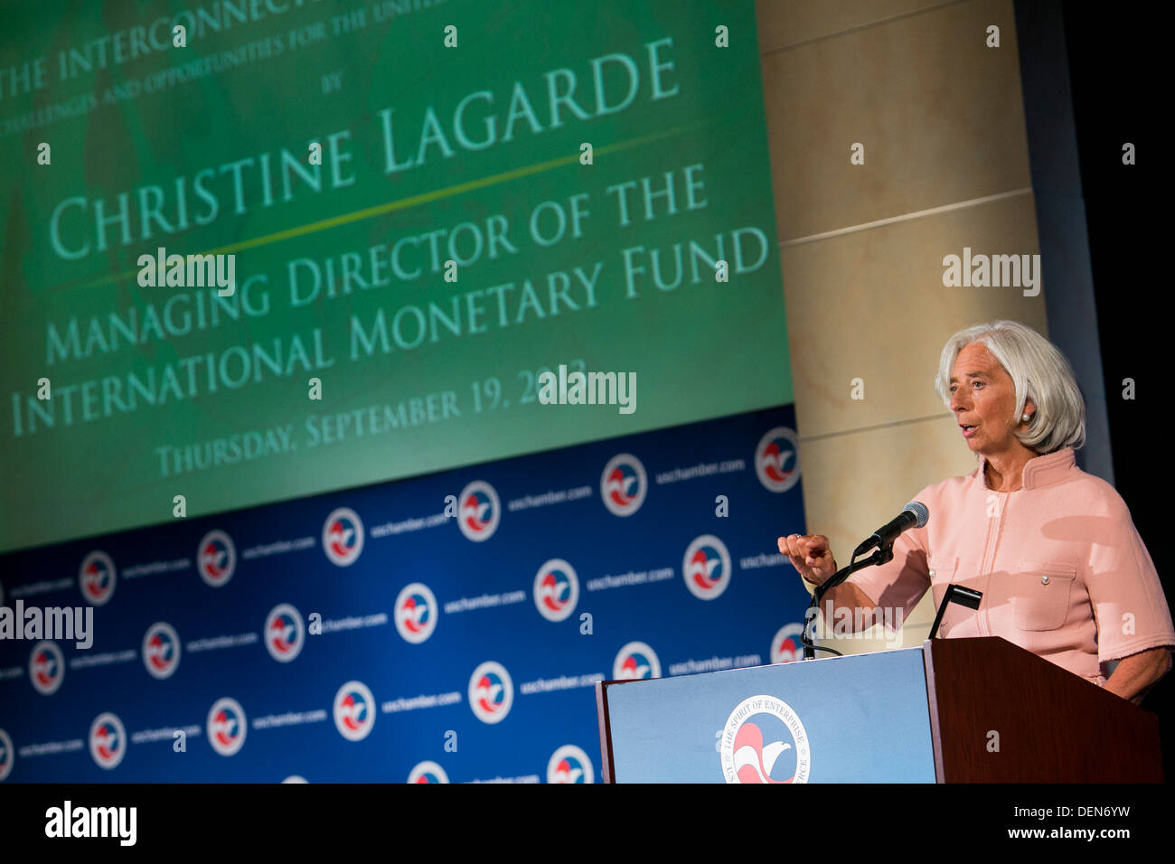 Christine Lagarde, directrice générale du Fonds monétaire international (FMI). Banque D'Images