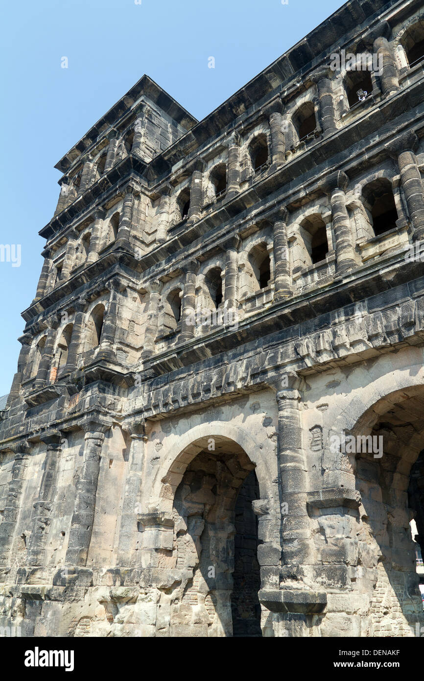 Porta Nigra de Trèves en Rhénanie / Vallée de la Moselle, Allemagne Banque D'Images