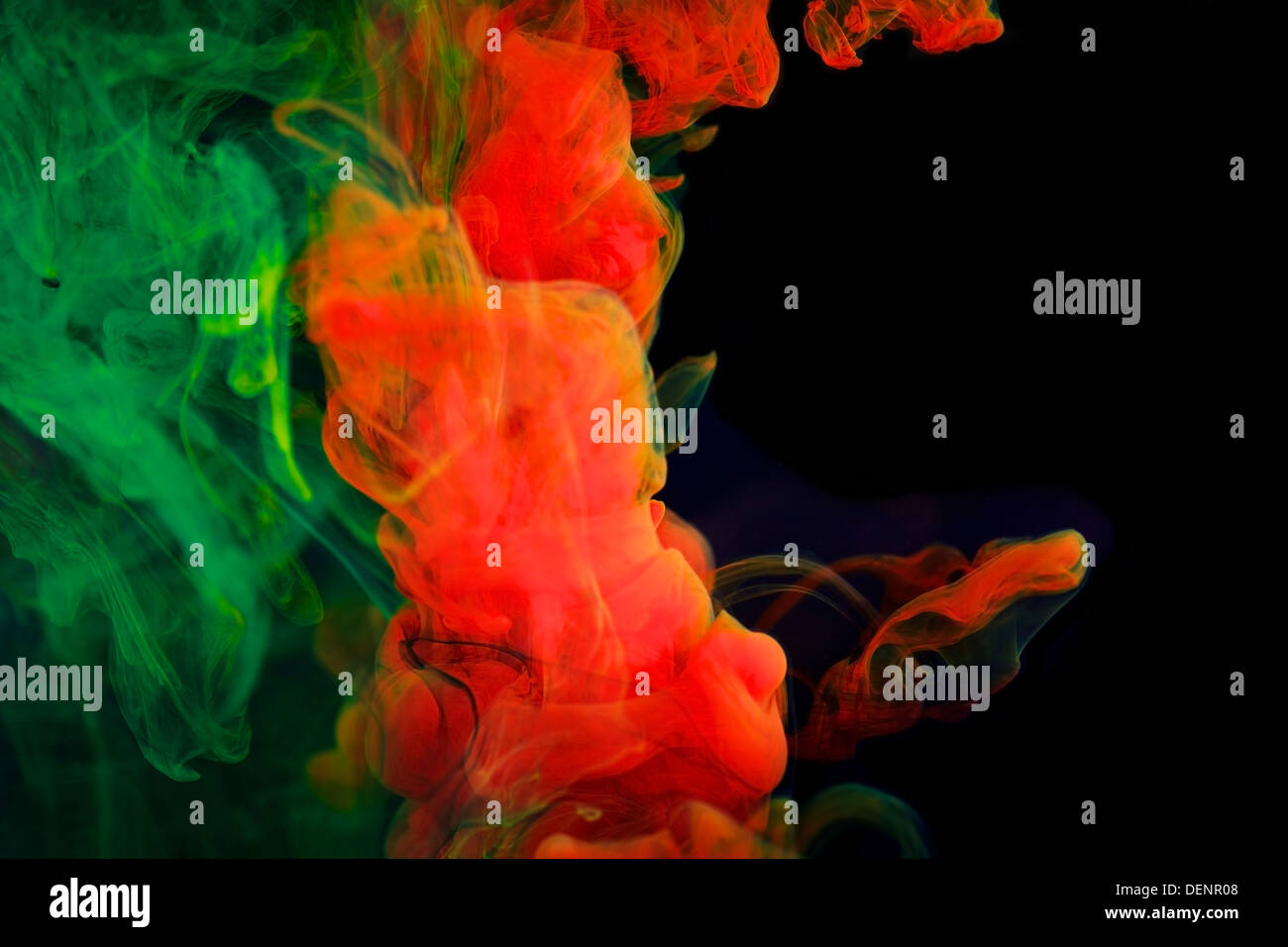 Encres de couleur de l'eau, l'abstraction, explosion de couleurs Banque D'Images