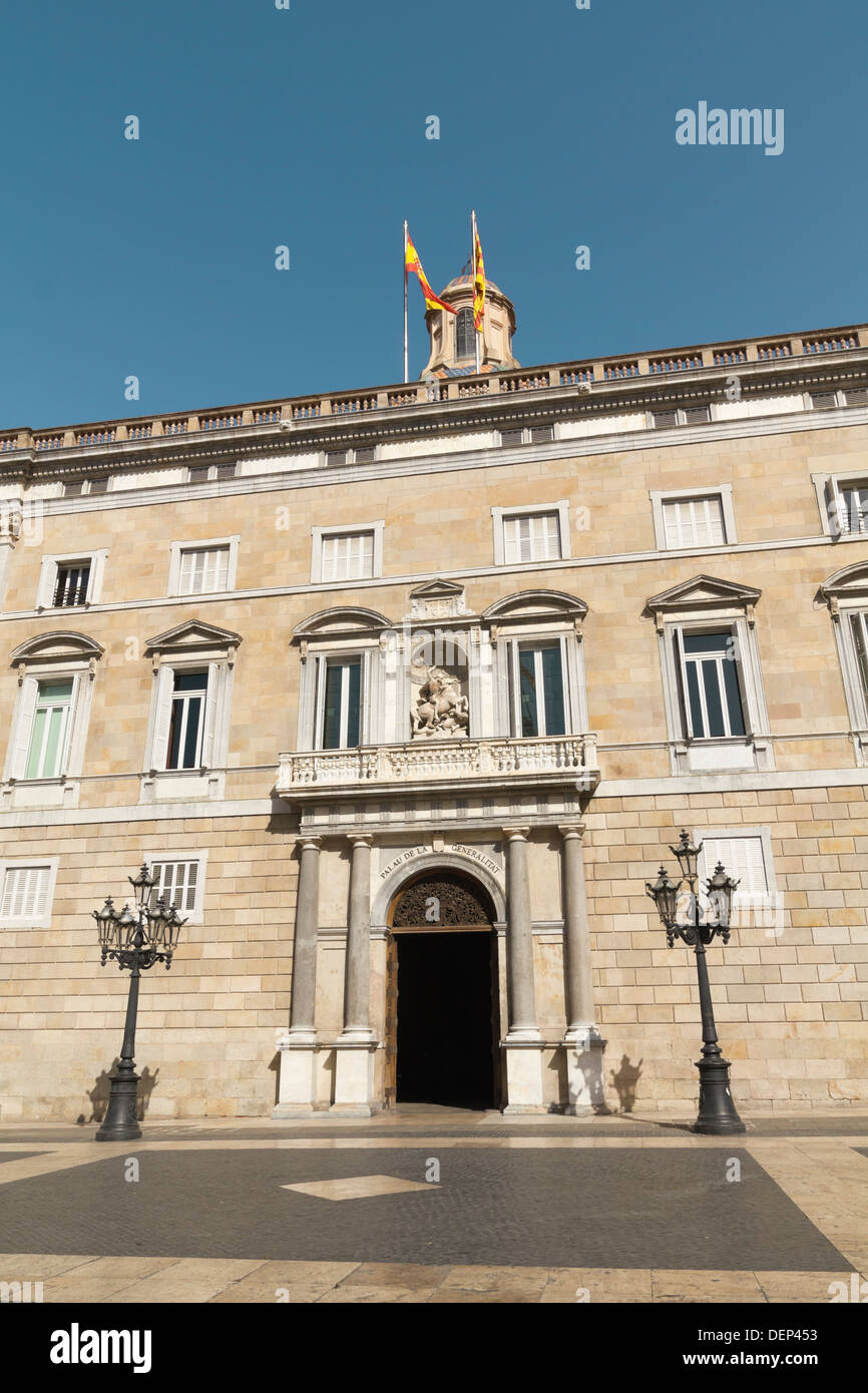 Palau de la Generalitat, Gouvernement du Canada à l'adresse de la Catalogne, Barcelone. Banque D'Images