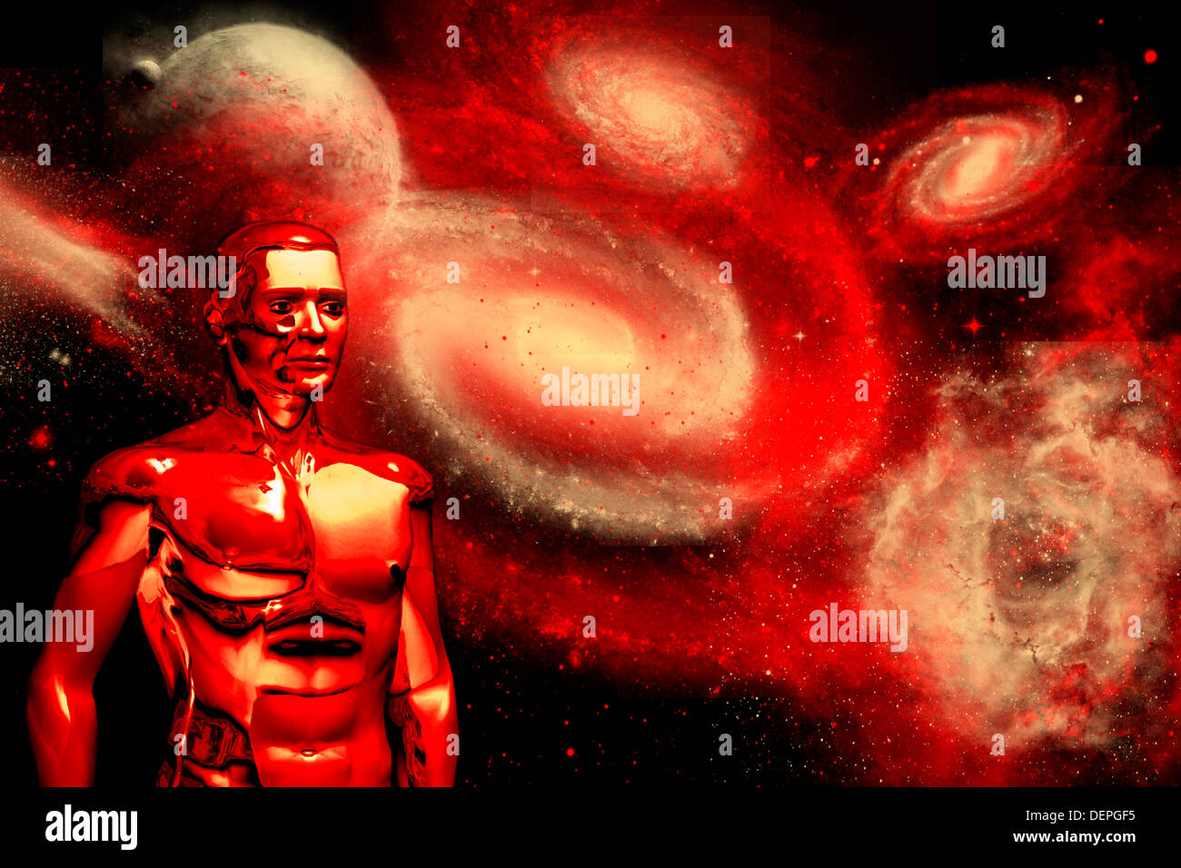 Cybernaut. Banque D'Images