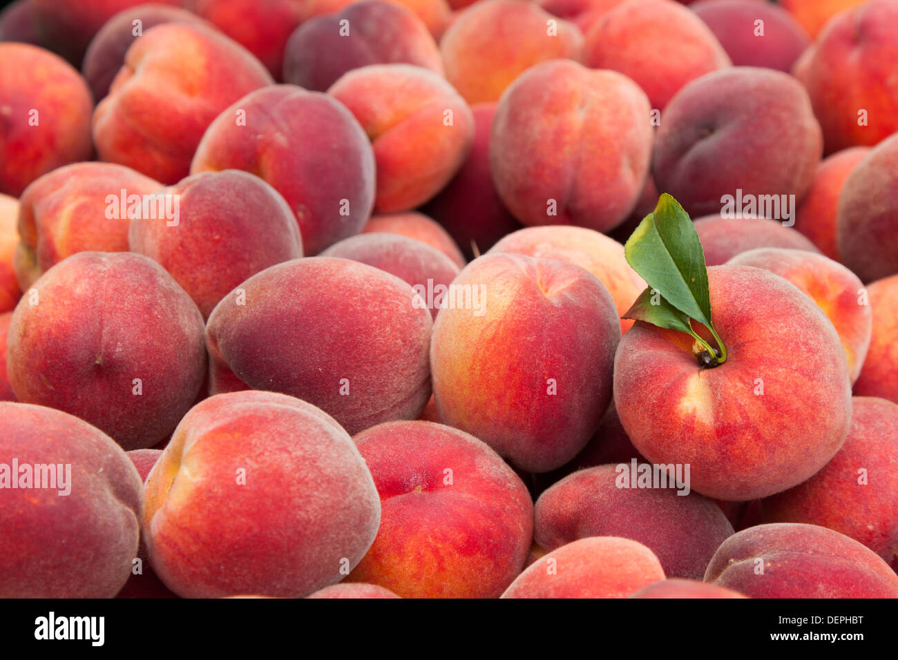 Fruits frais et juteux peach Banque D'Images