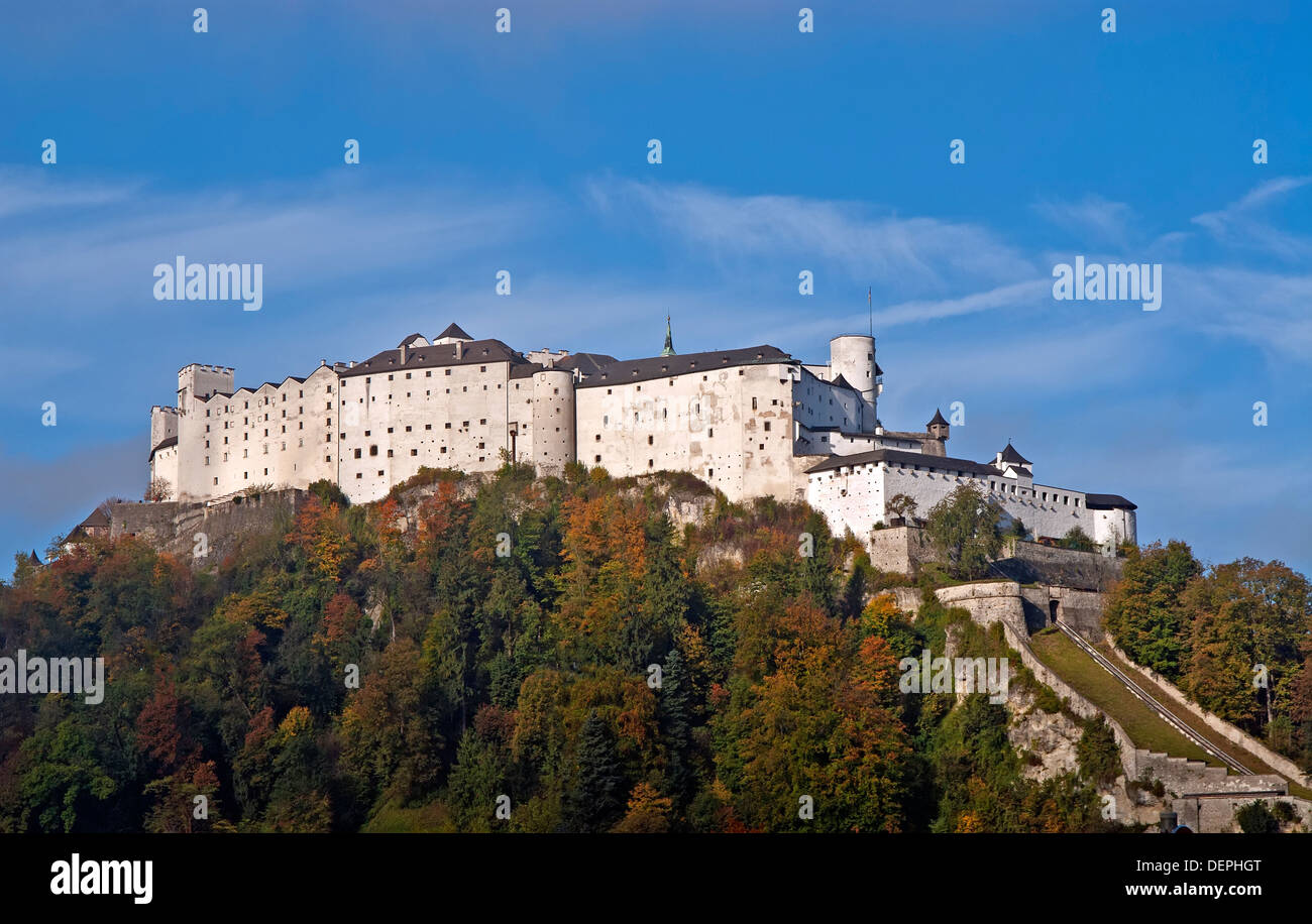 Le Château de Hohensalzburg, Salzbourg, Autriche Château Banque D'Images