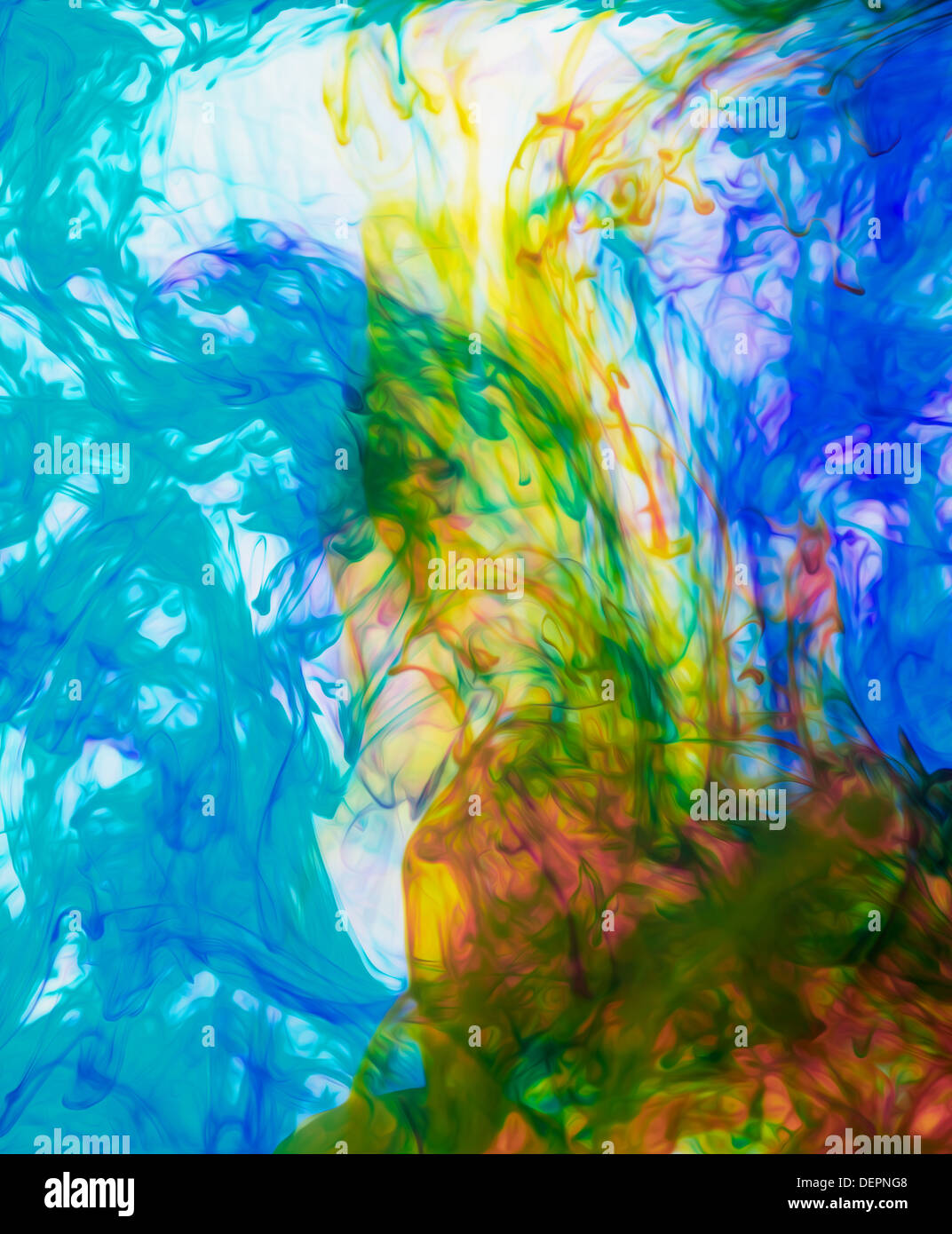 Encres de couleur de l'eau, l'abstraction, explosion de couleurs Banque D'Images