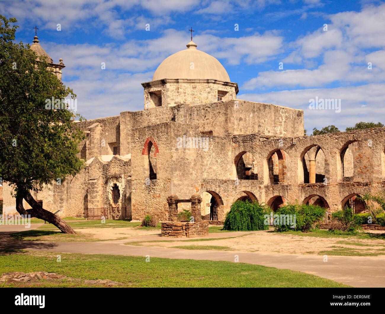 La mission de San Juan Capistrano près de San Antonio au Texas, USA Banque D'Images