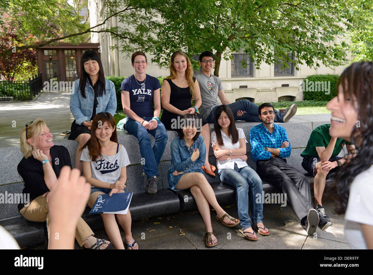 Institut de langue anglaise. Les étudiants étrangers viennent apprendre l'anglais comme langue seconde à l'École d'été de Yale Banque D'Images