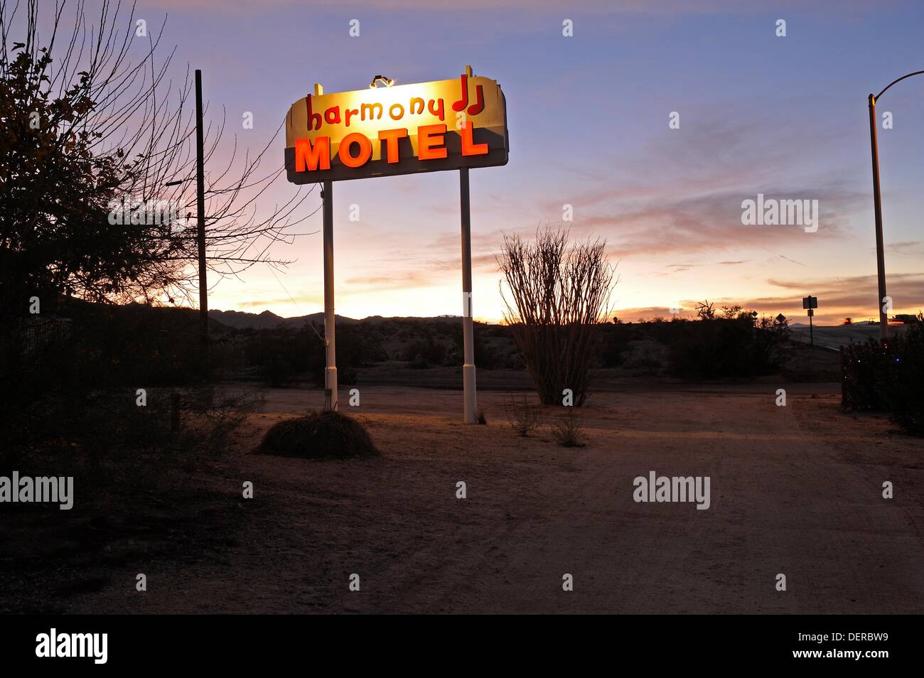 Harmony Motel, 29 Palms, désert de Mojave, Californie, USA Photo Stock -  Alamy