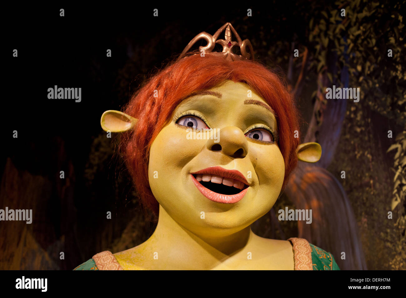 La princesse Fiona de Shrek film de cire Madame Tussauds Amsterdam, Hollande, Pays-Bas. Banque D'Images