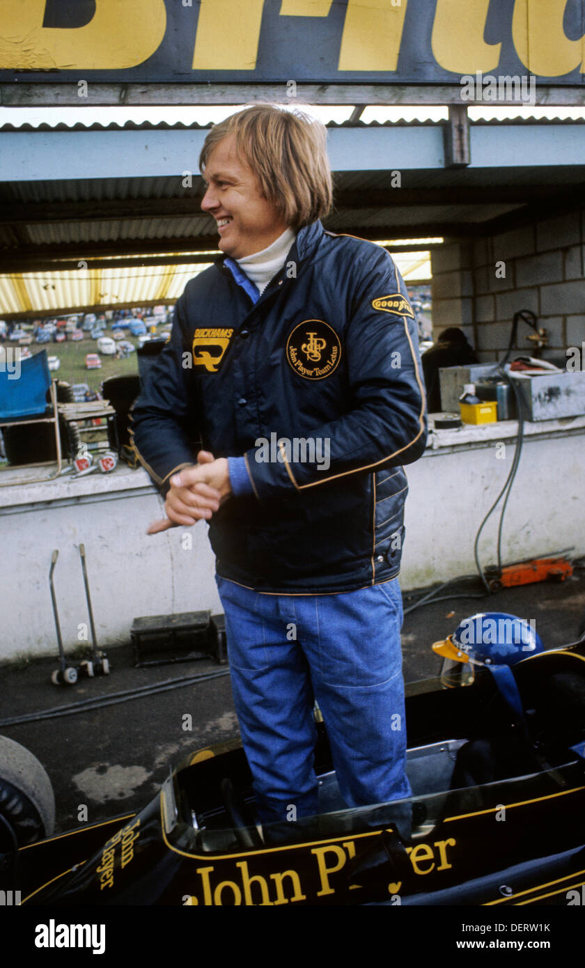 Ronnie Peterson de l'Équipe John Player Lotus-Ford lors de la Race of Champions, le circuit automobile de Brands Hatch, Kent, Angleterre. Banque D'Images
