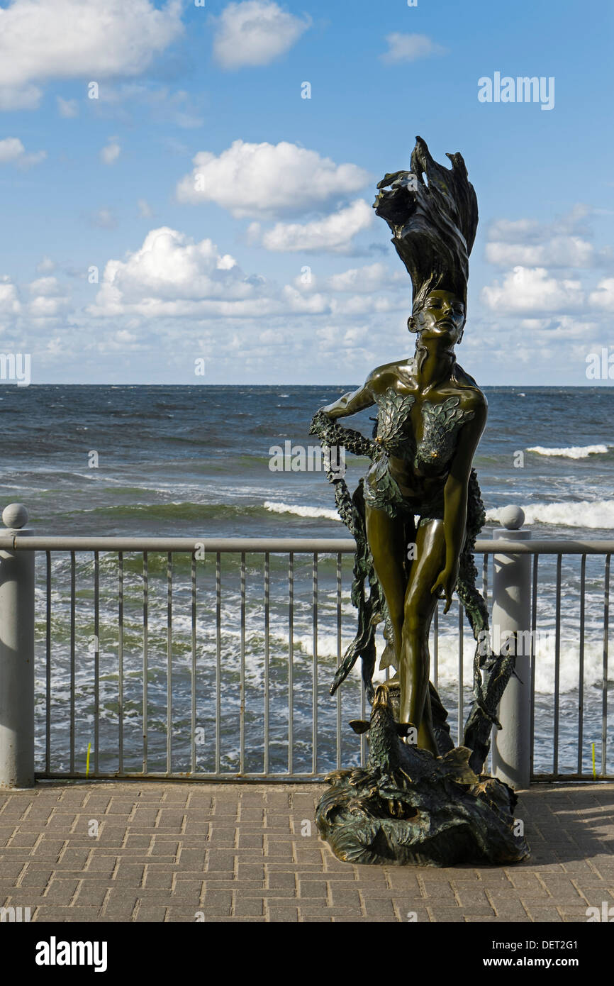 Sculpture d'une sirène, Swetlogorsk, Russie Banque D'Images