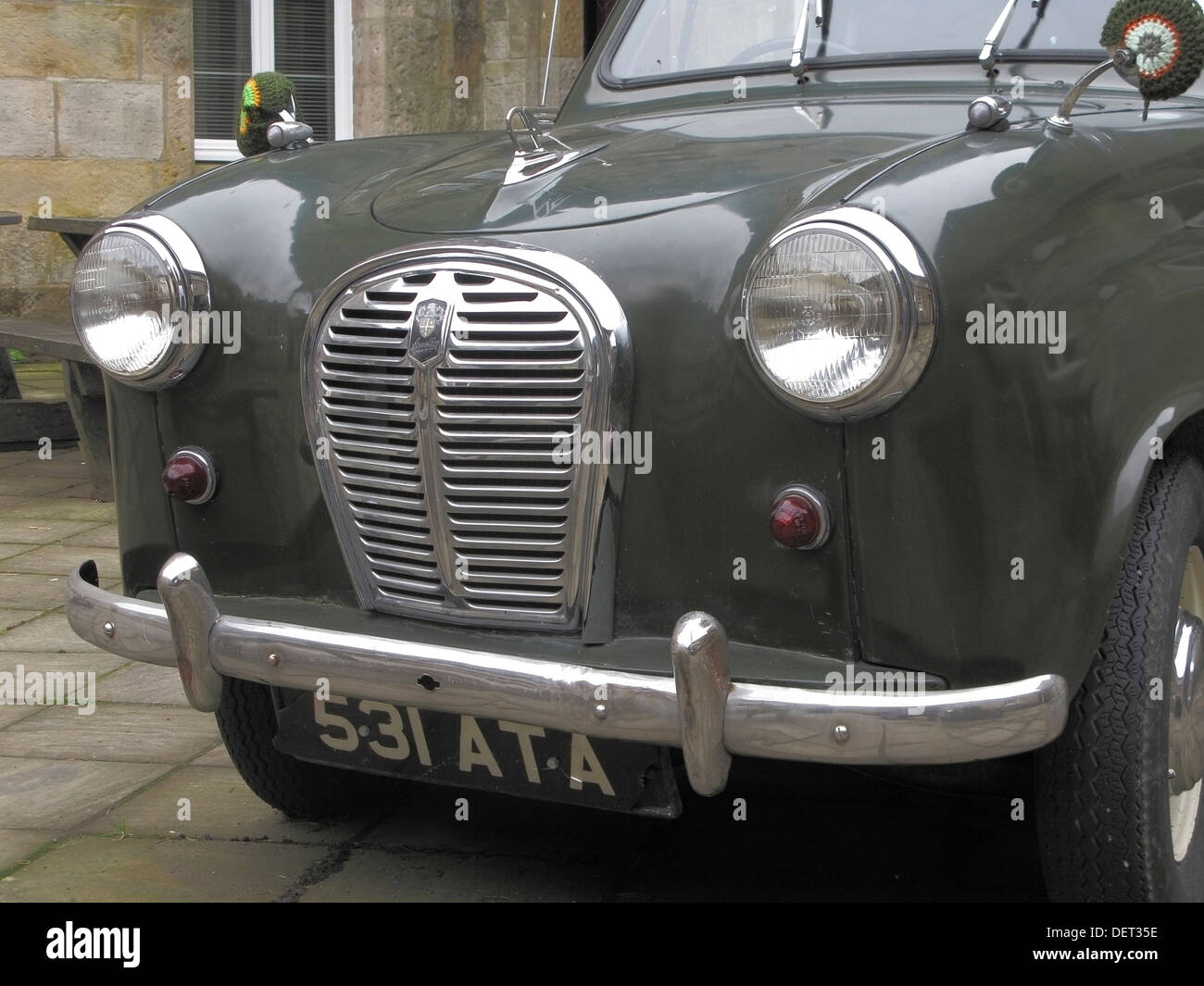 Austin A30 Van, Château de Kielder, Northumberland, England, UK Banque D'Images