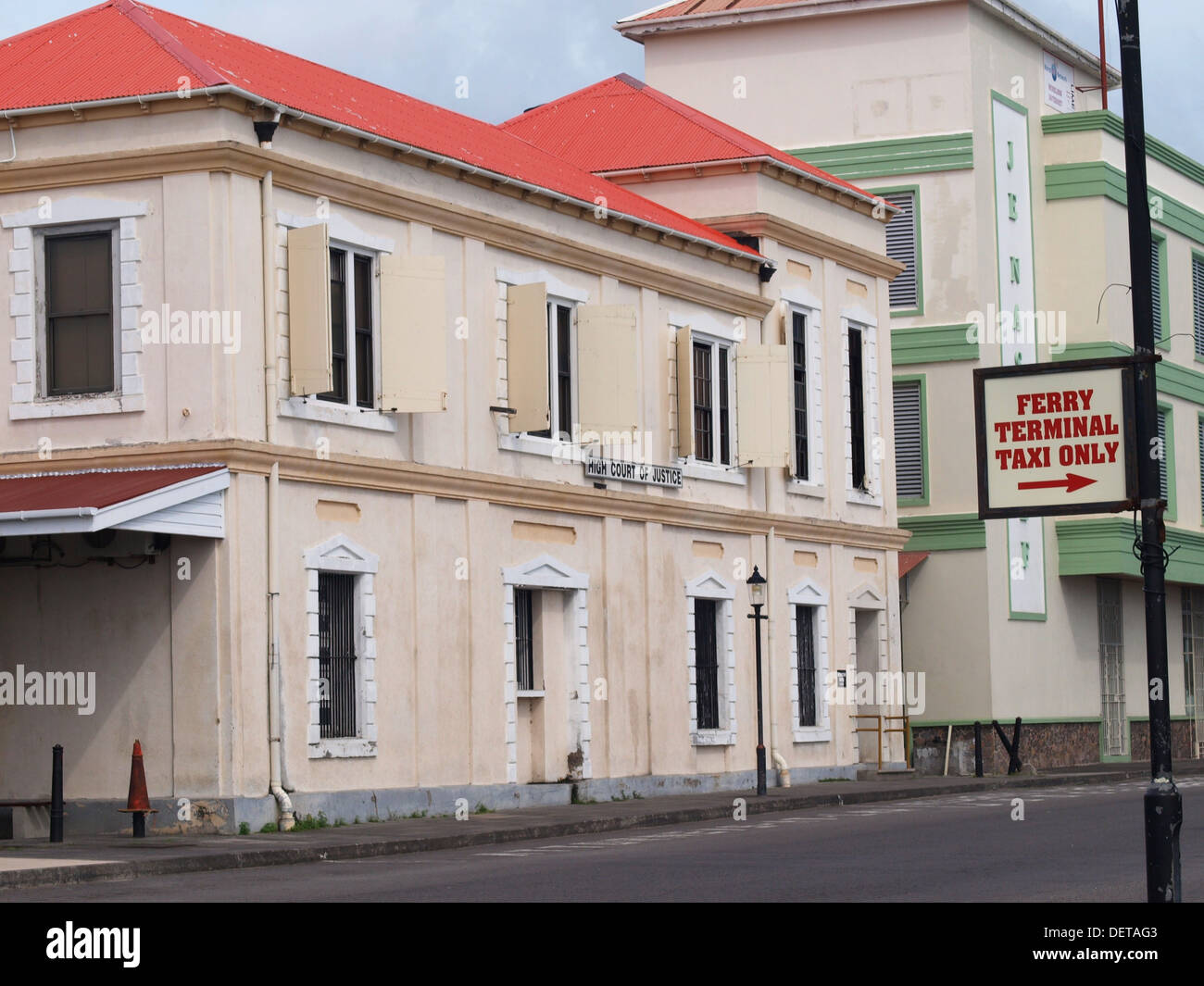 La haute Cour de Roseau, capitale du Commonwealth de la Dominique, des Caraïbes, des Antilles. Banque D'Images