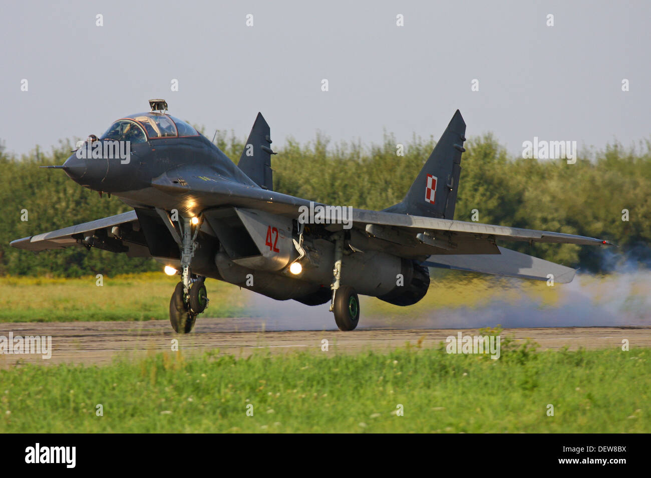 Début de MiG 29 dynamique de l'Armée de l'Air polonaise Banque D'Images