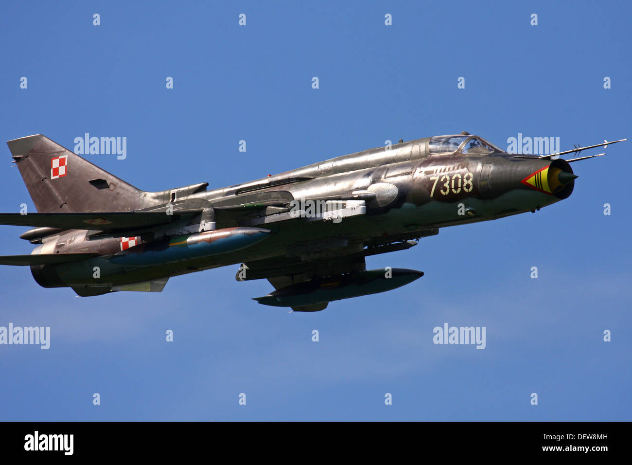 Su 22 jet militaire de l'Armée de l'Air polonaise Banque D'Images