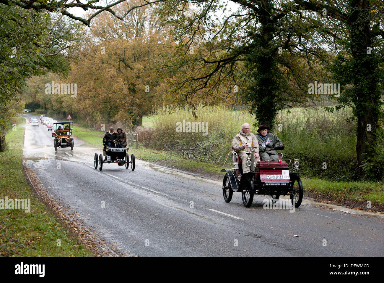 Londres à Brighton vétéran automobile (voiture) exécuté en 2012. Banque D'Images