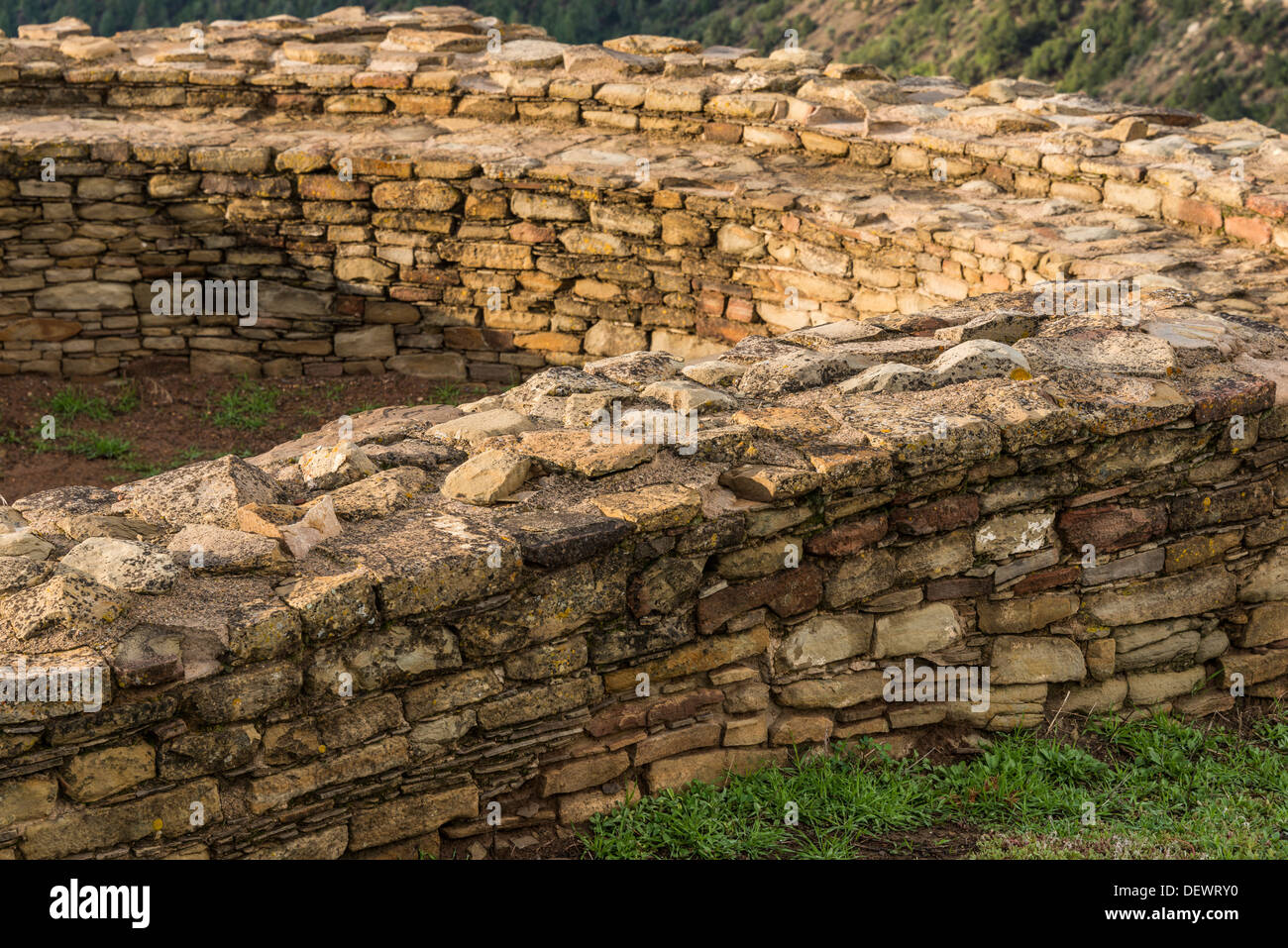 Grande maison Pueblo, Chimney Rock National Monument, Pagosa Springs (Colorado). Banque D'Images