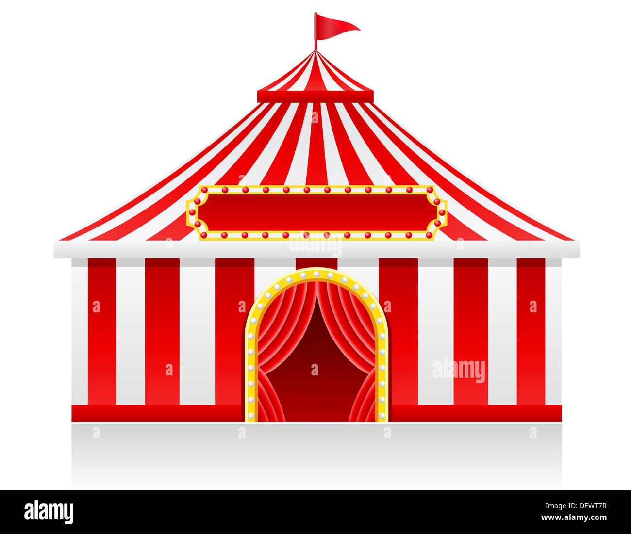 Tente de cirque illustration isolé sur fond Banque D'Images