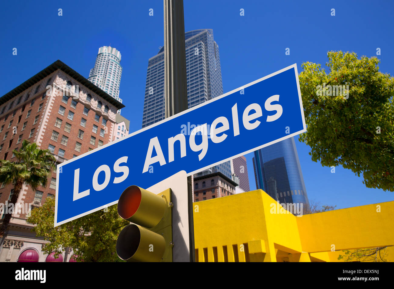 LA Los Angeles connexion photo de redlight sur mount image centre-ville Banque D'Images