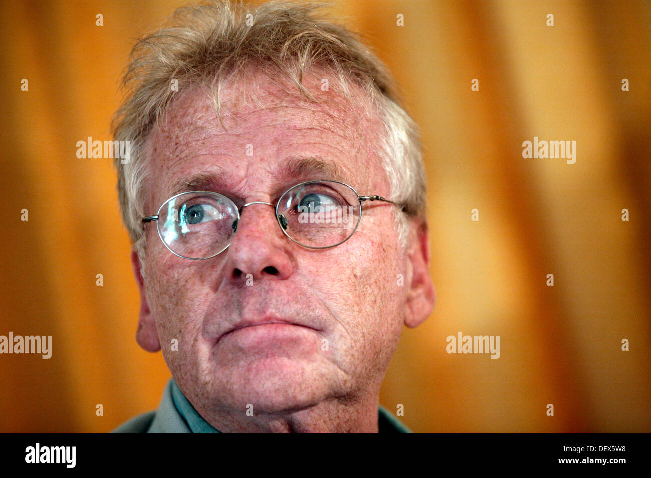 Thessalonique, Grèce. 24 août, 2013. Conférence de presse de Daniel Cohn Bendit à Thessalonique, Grèce Le 24 septembre 2013. Daniel Cohn-Bendit et Rebecca Harms, co-présidents du groupe des Verts/Alliance Libre Européenne au Parlement européen, et l'Eurodéputée Verts/ALE Nikos Chrysogelos a donné une conférence de presse à Thessalonique. Credit : Konstantinos Tsakalidis/Alamy Live News Banque D'Images