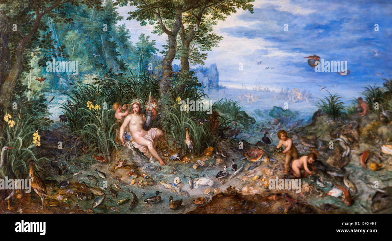17ème siècle - l'eau, 1611 - Jan Brueghel l'ancien Philippe Sauvan-Magnet / Active Museum huile sur toile Banque D'Images 17ème siècle - l'eau, 1611 - Jan Brueghel l'ancien Philippe Sauvan-Magnet / Active Museum huile sur toile Banque D'Images